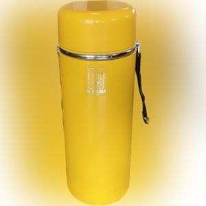 Vintage A.K. Das Thermal Vacuum Carafe 28oz Sunflower Yellow w/Strap 🔥
